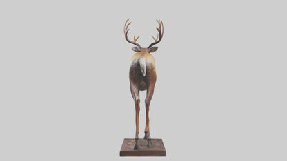 3D model Deer statue model VR / AR / low-poly