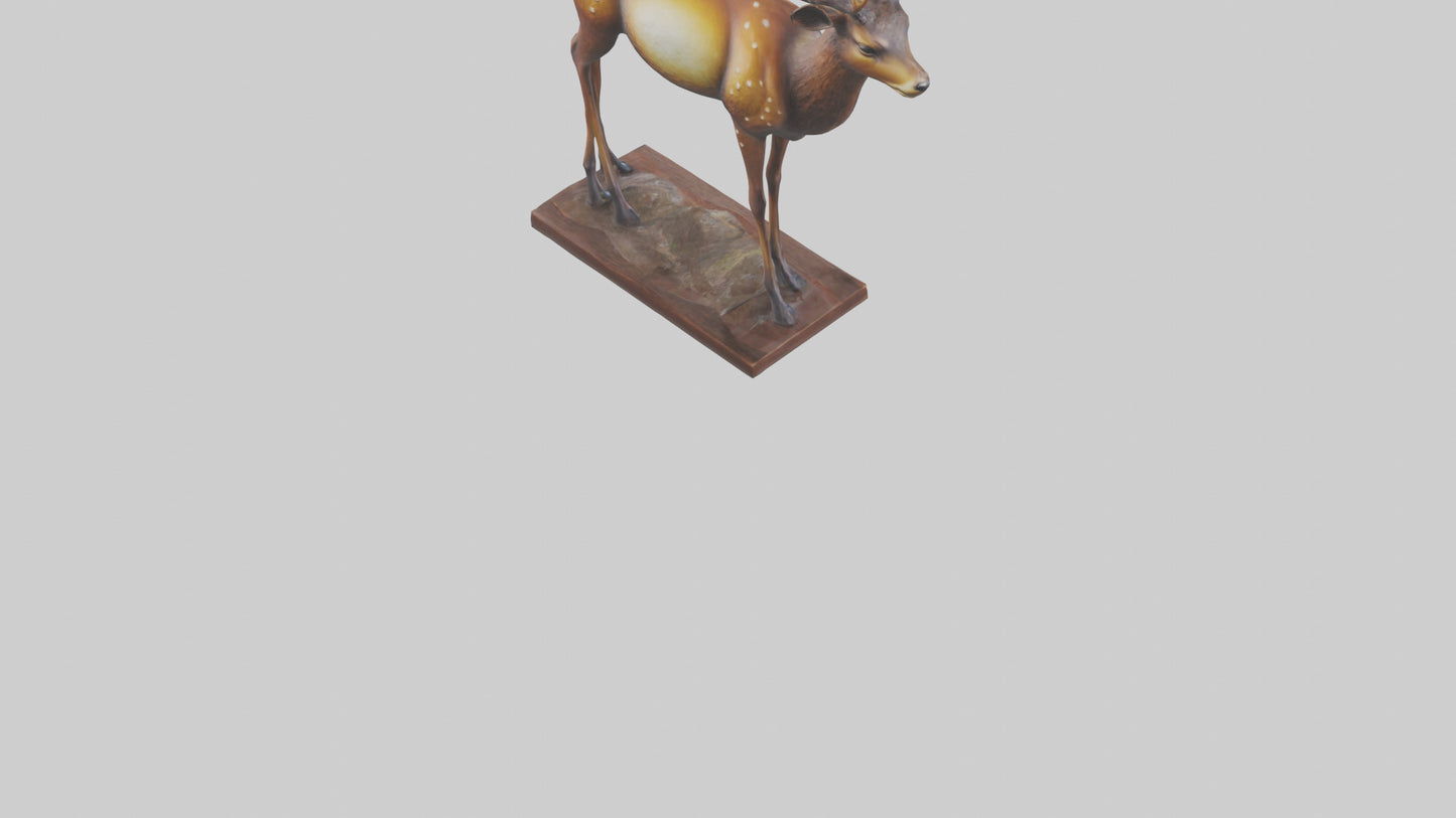 3D model Deer statue model VR / AR / low-poly