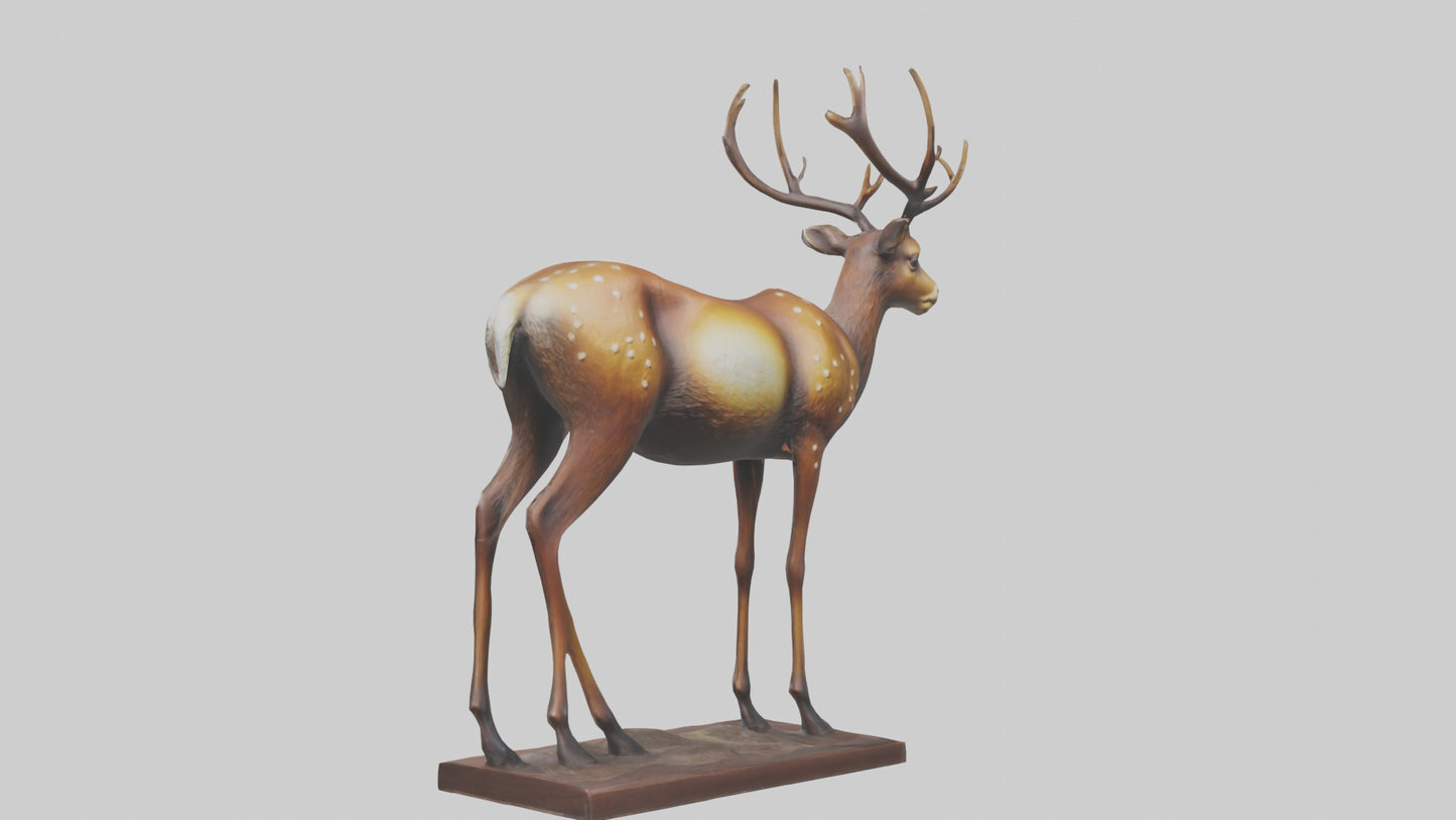 3D model Deer statue model VR / AR / low-poly