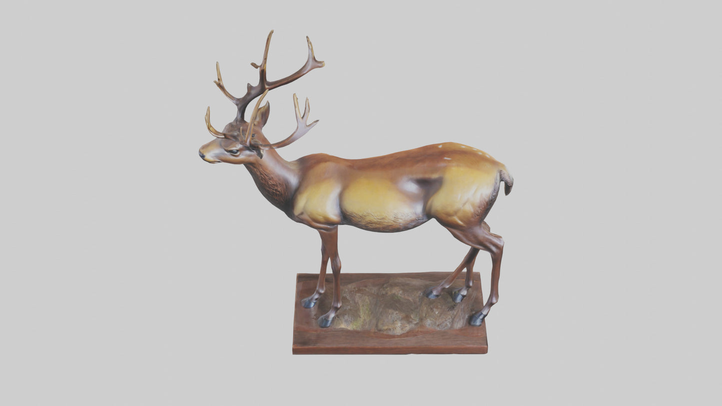 3D model Deer statue model VR / AR / low-poly