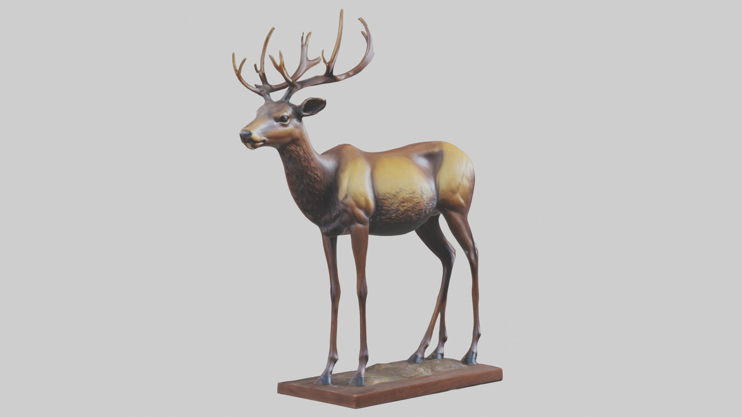 3D model Deer statue model VR / AR / low-poly
