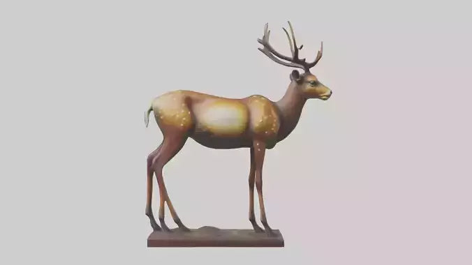 3D model Deer statue model VR / AR / low-poly