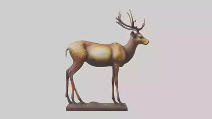 3D model Deer statue model VR / AR / low-poly
