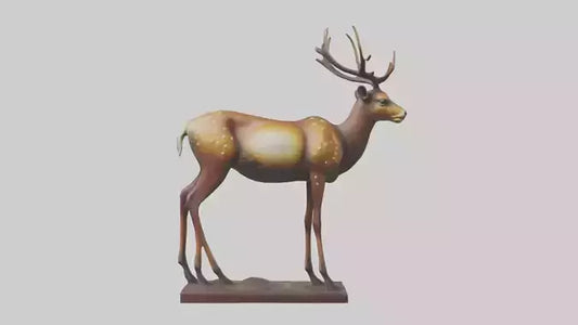 3D model Deer statue model VR / AR / low-poly