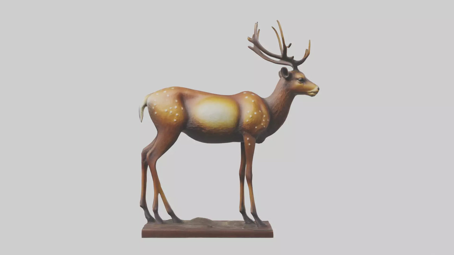 3D model Deer statue model VR / AR / low-poly