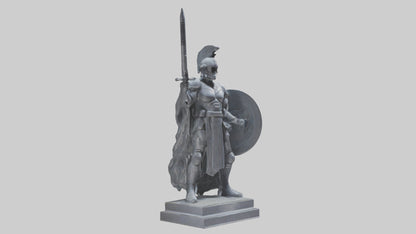 Defender statue model VR / AR / low-poly