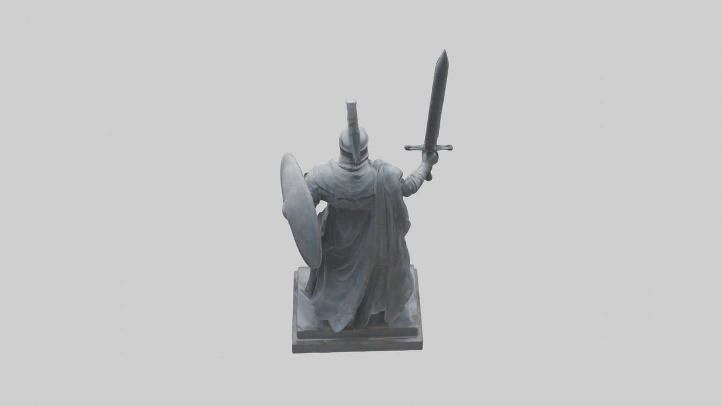 Defender statue model VR / AR / low-poly