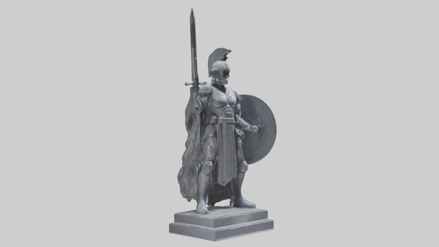 Defender statue model VR / AR / low-poly