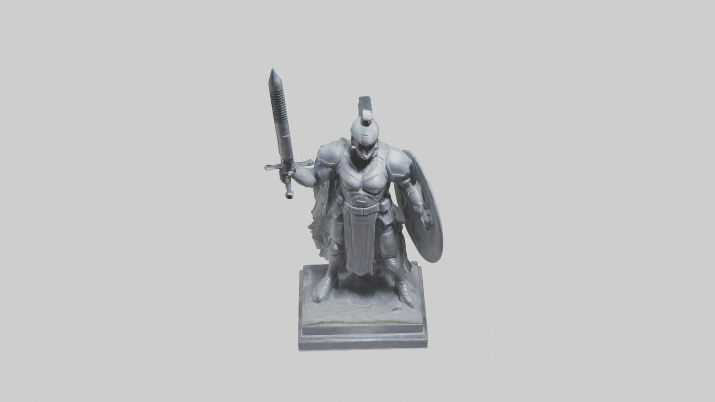 Defender statue model VR / AR / low-poly