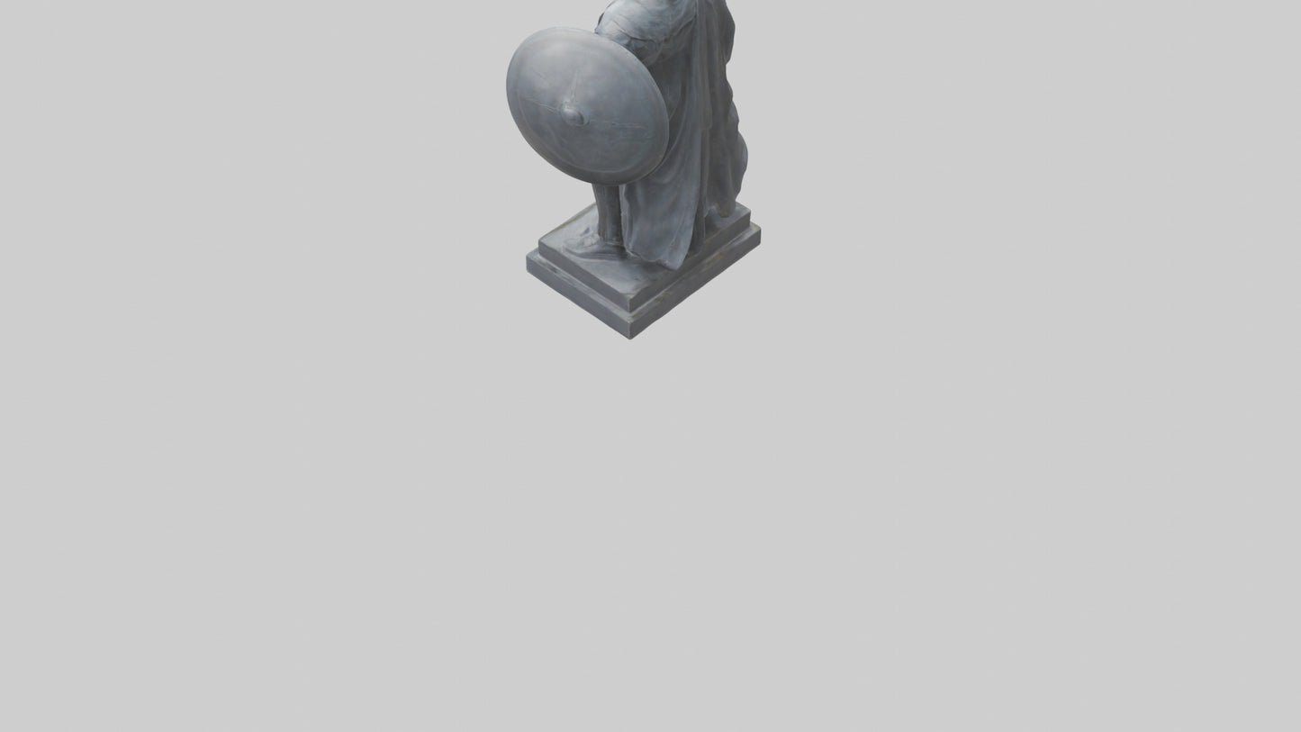 Defender statue model VR / AR / low-poly