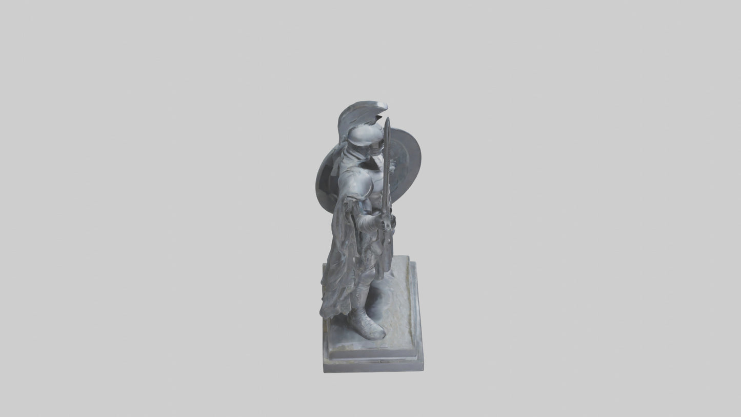 Defender statue model VR / AR / low-poly