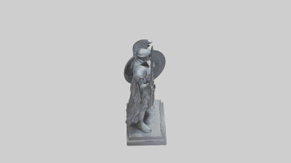 Defender statue model VR / AR / low-poly