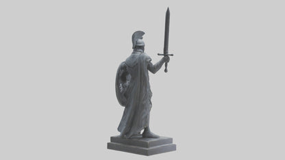 Defender statue model VR / AR / low-poly