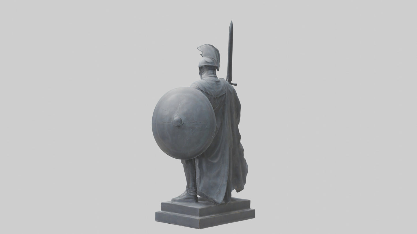 Defender statue model VR / AR / low-poly