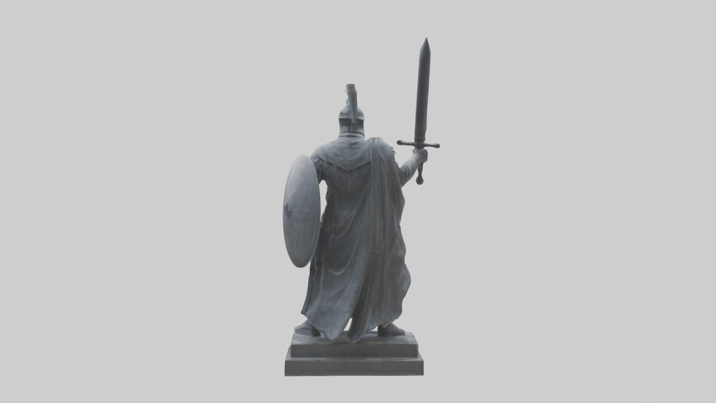 Defender statue model VR / AR / low-poly