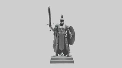 Defender statue model VR / AR / low-poly