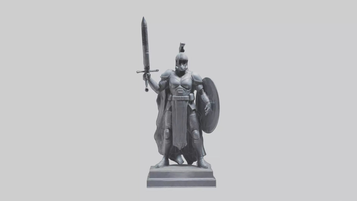 Defender statue model VR / AR / low-poly