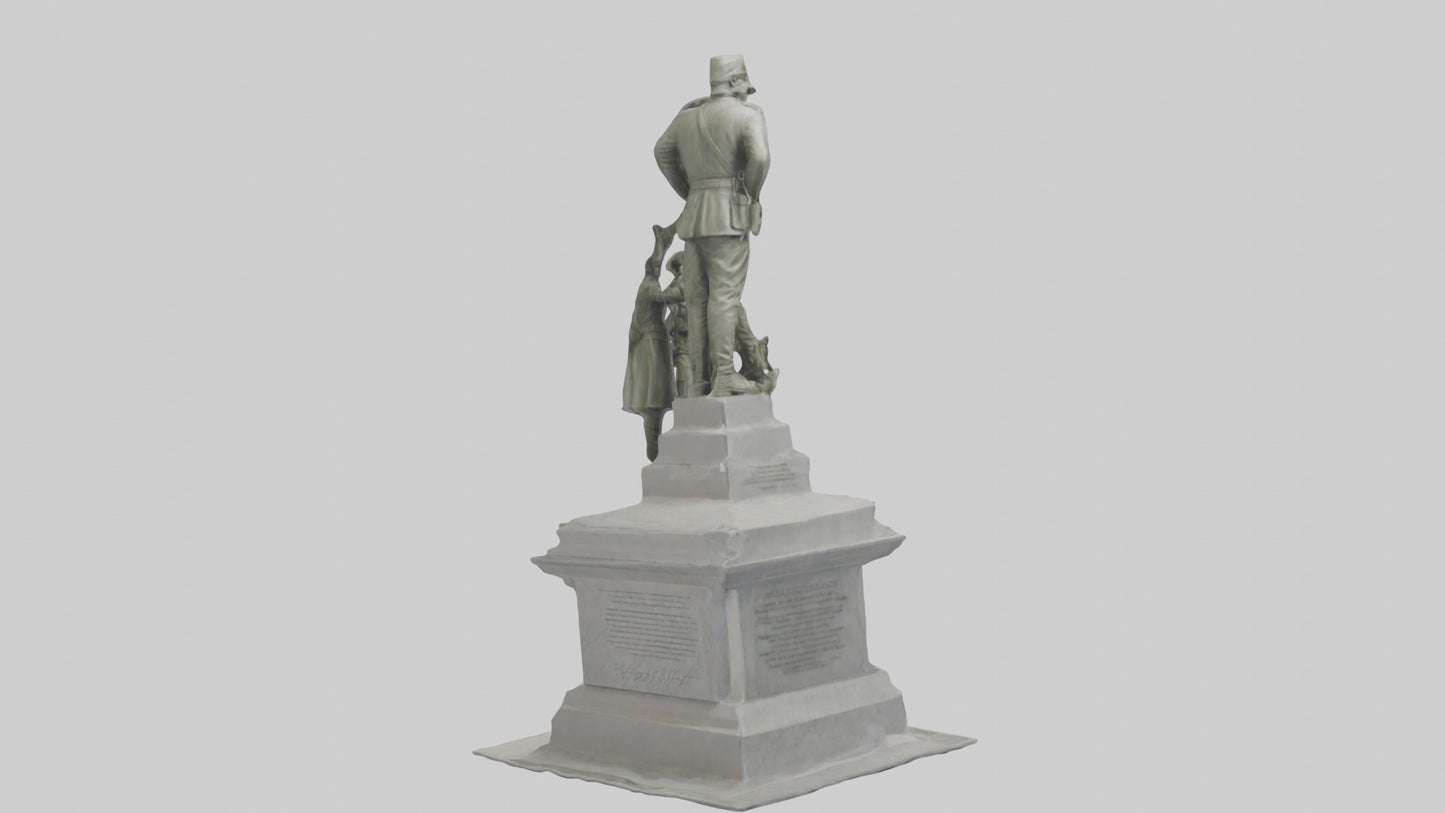 3D model Defenders of Peace monument model VR / AR / low-poly