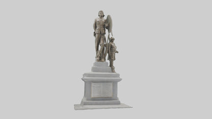 3D model Defenders of Peace monument model VR / AR / low-poly