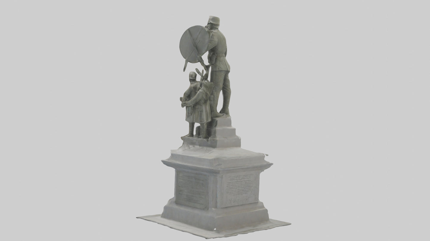 3D model Defenders of Peace monument model VR / AR / low-poly