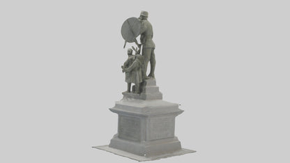 3D model Defenders of Peace monument model VR / AR / low-poly