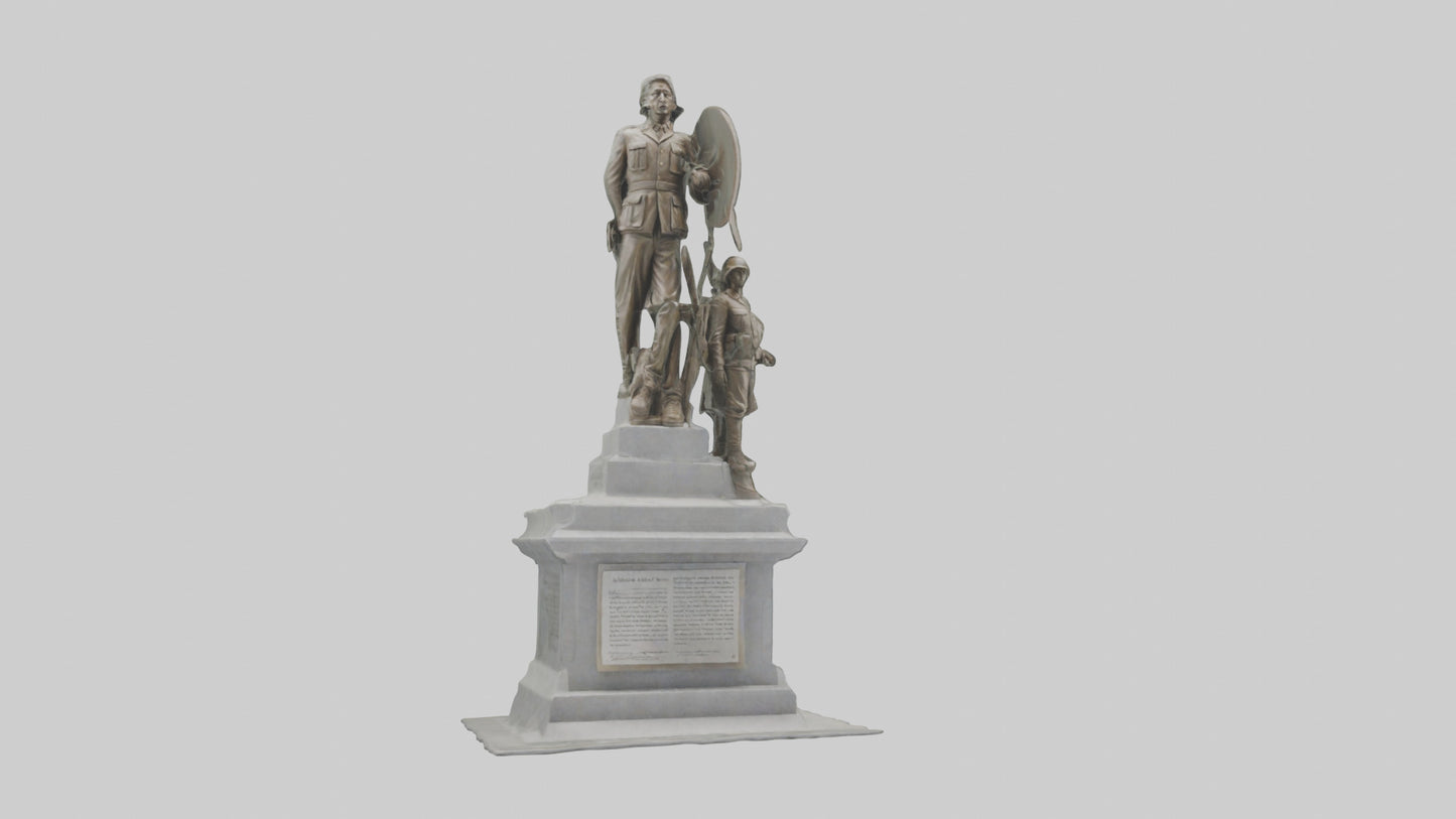 3D model Defenders of Peace monument model VR / AR / low-poly