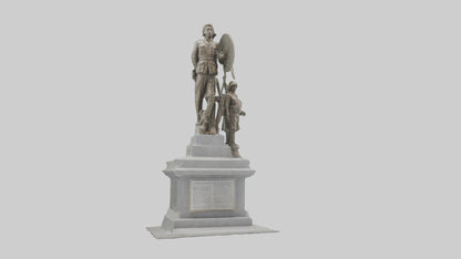 3D model Defenders of Peace monument model VR / AR / low-poly