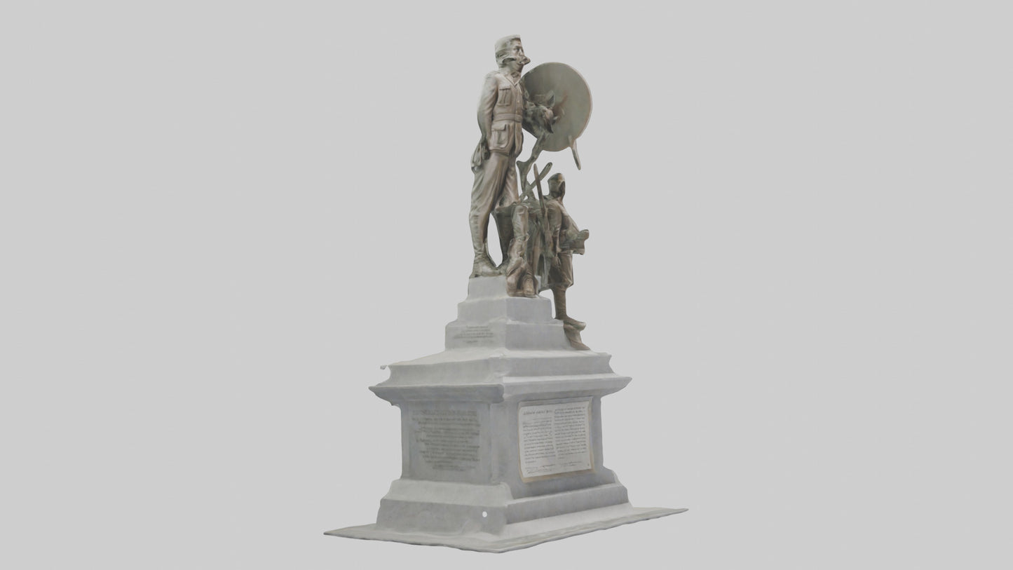 3D model Defenders of Peace monument model VR / AR / low-poly