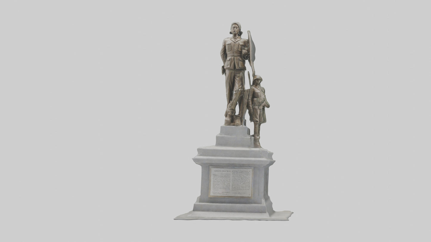 3D model Defenders of Peace monument model VR / AR / low-poly