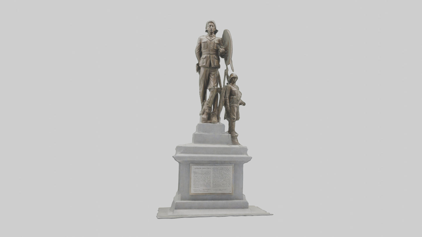 3D model Defenders of Peace monument model VR / AR / low-poly