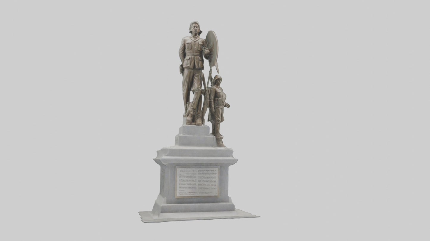 3D model Defenders of Peace monument model VR / AR / low-poly