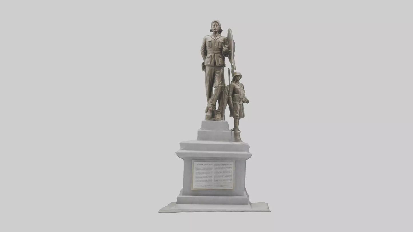 3D model Defenders of Peace monument model VR / AR / low-poly