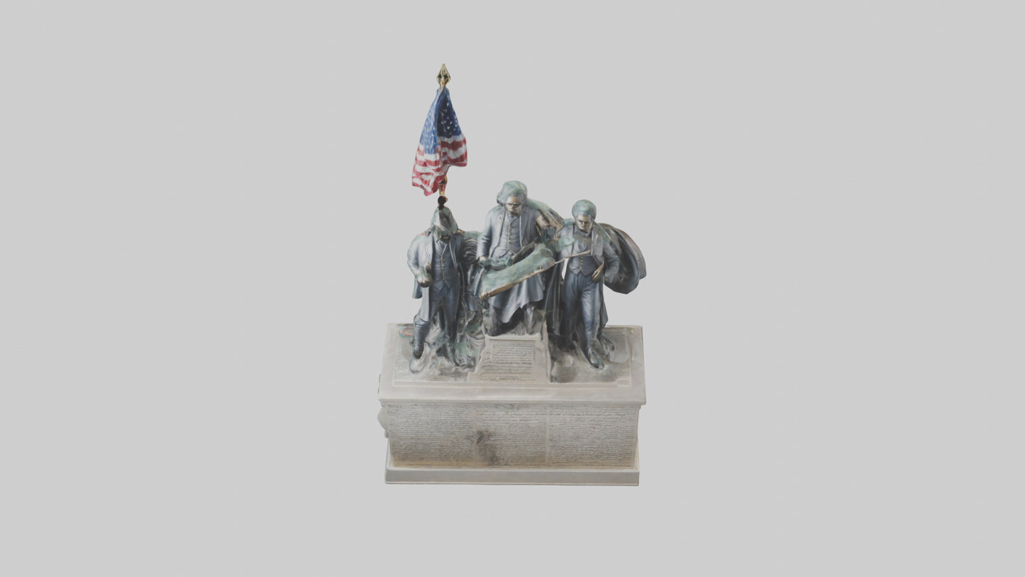 3D model Defenders of the Constitution statue model VR / AR / low-poly