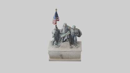 3D model Defenders of the Constitution statue model VR / AR / low-poly