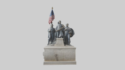 3D model Defenders of the Constitution statue model VR / AR / low-poly