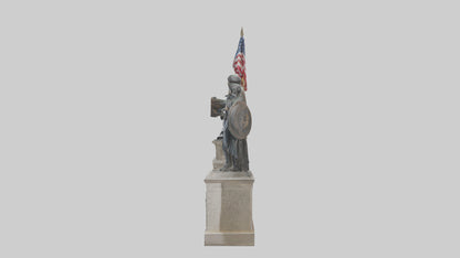 3D model Defenders of the Constitution statue model VR / AR / low-poly