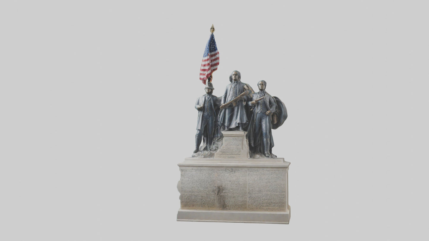 3D model Defenders of the Constitution statue model VR / AR / low-poly