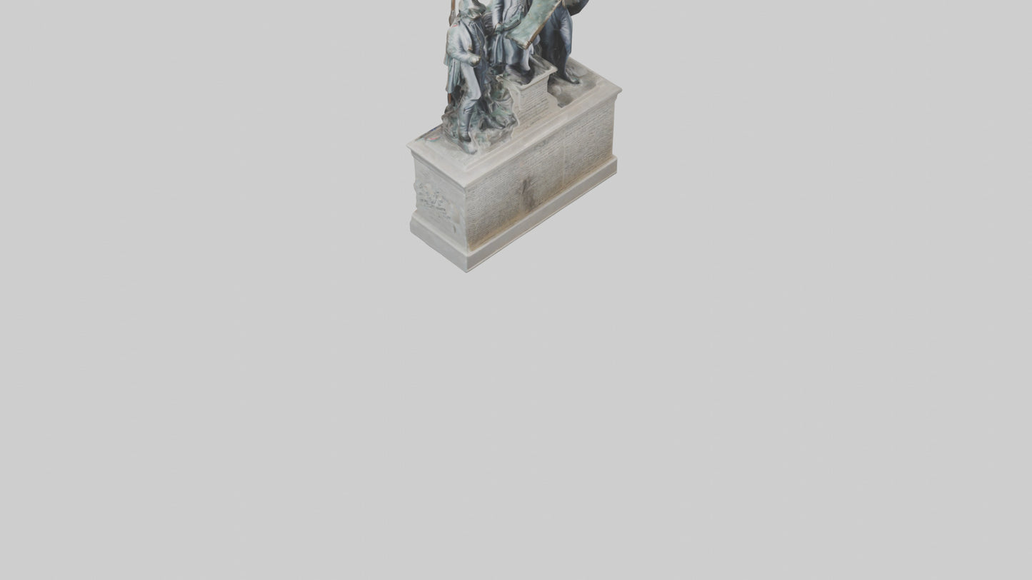 3D model Defenders of the Constitution statue model VR / AR / low-poly