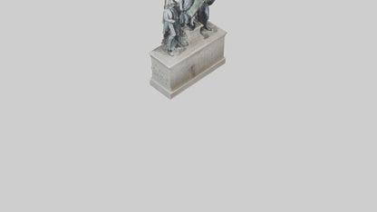 3D model Defenders of the Constitution statue model VR / AR / low-poly