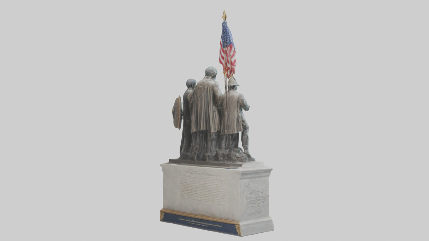 3D model Defenders of the Constitution statue model VR / AR / low-poly