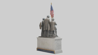 3D model Defenders of the Constitution statue model VR / AR / low-poly