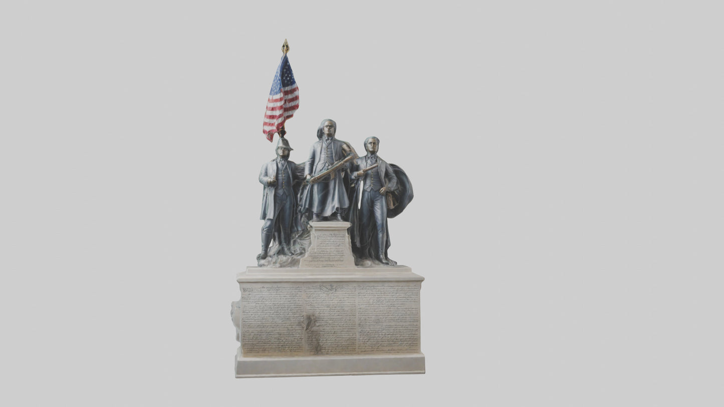 3D model Defenders of the Constitution statue model VR / AR / low-poly