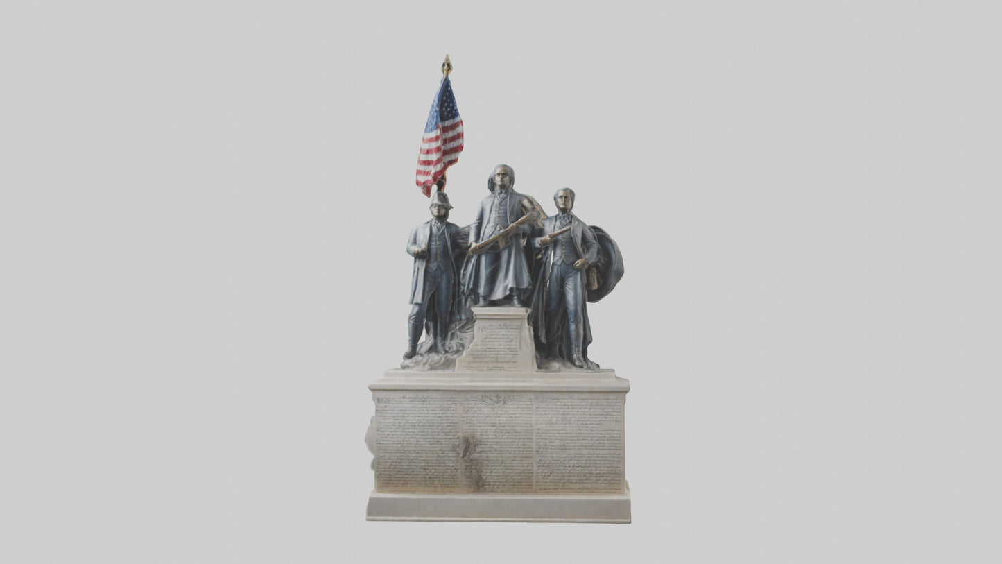 3D model Defenders of the Constitution statue model VR / AR / low-poly
