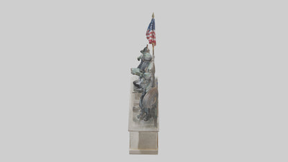 3D model Defenders of the Constitution statue model VR / AR / low-poly