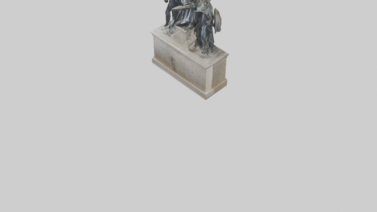3D model Defenders of the Constitution statue model VR / AR / low-poly