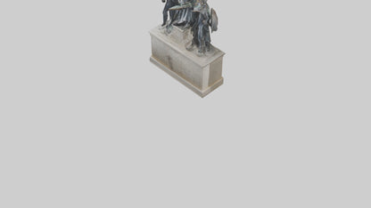 3D model Defenders of the Constitution statue model VR / AR / low-poly