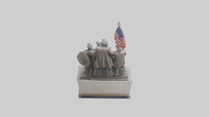 3D model Defenders of the Constitution statue model VR / AR / low-poly