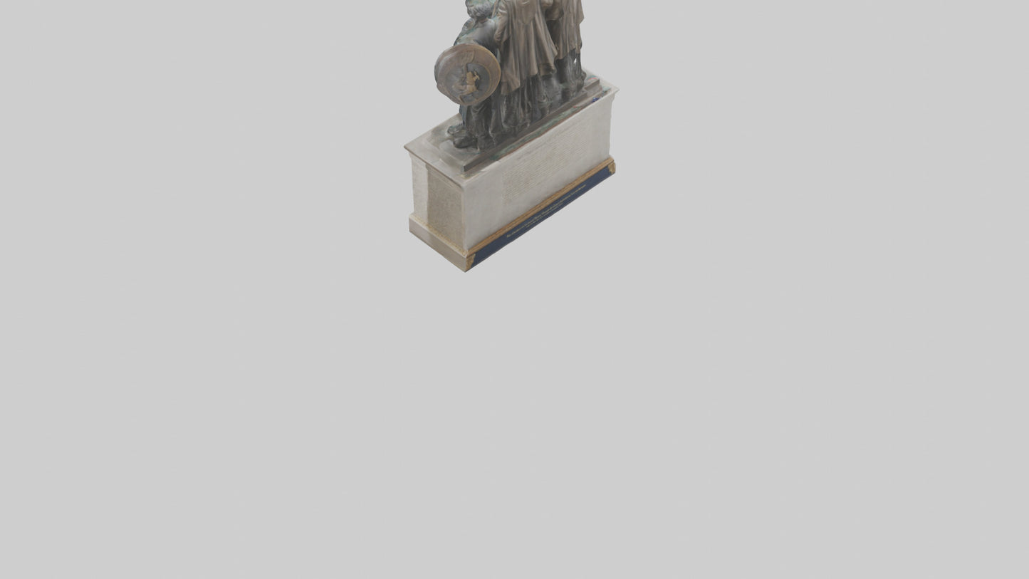 3D model Defenders of the Constitution statue model VR / AR / low-poly