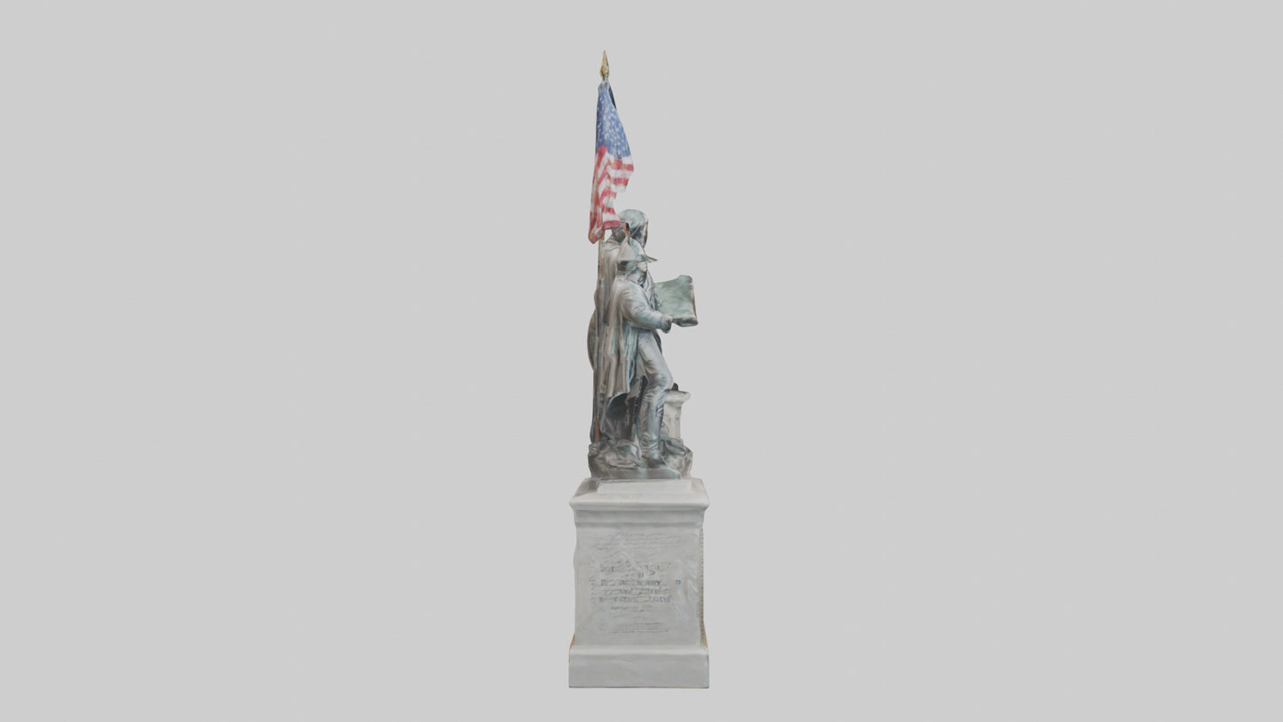3D model Defenders of the Constitution statue model VR / AR / low-poly