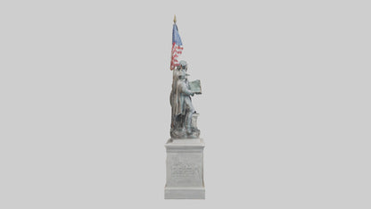 3D model Defenders of the Constitution statue model VR / AR / low-poly